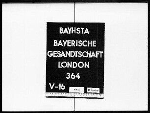 Briefwechsel von Joseph Xaver Graf von Haslang mit Peter van Elsacker, dem kurbayerischen und kurpfälzischen Vertreter im Haag. V. Teil