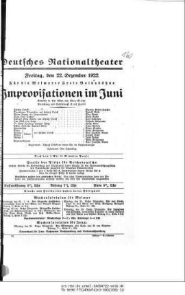 Improvisationen im Juni