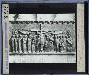 Parma, Dom (Cattedrale di Santa Maria Assunta) : Relief mit der Darstellung der Kreuzabnahme