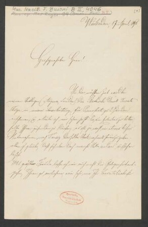 Brief an Ferruccio Busoni : 17.04.1895