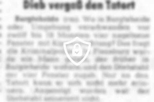 Dieb vergaß [Name maskiert]