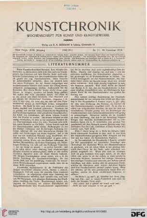 Heft 11 (30. Dezember 1910)