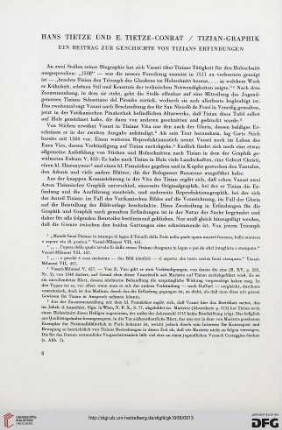 Tizian-Graphik: Ein Beitrag zur Geschichte von Tizians Erfindungen, [1]