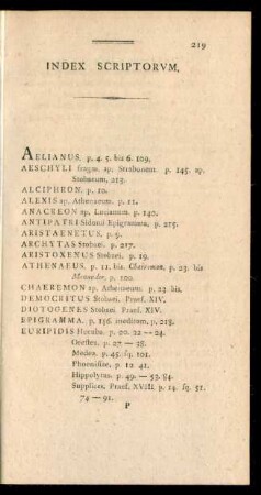 Index Scriptorum.