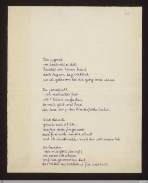 [Pilgerfahrten (Hymnen Pilgerfahrten Algabal)] - [Handschrift] - Die jugend - StGA-George I,0238 : [SW II: H7(Pilgerfahrten)]; [SW II, S. 37/112]