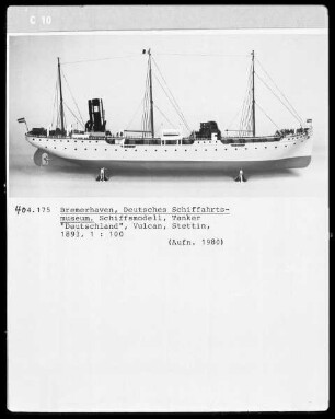 Tanker "Deutschland", Vulcan Stettin, 1893