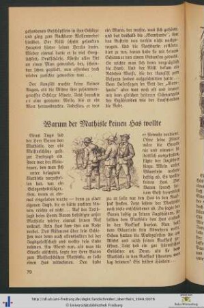Warum der Mathisle keinen Has wollte.