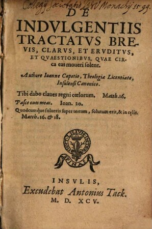 De Indulgentiis tractatus