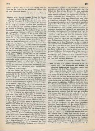 186-187 [Rezension] Larenz, Karl, Über Gegenstand und Methode des völkischen Rechtsdenkens