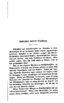 Gebrechen unserer Erziehung