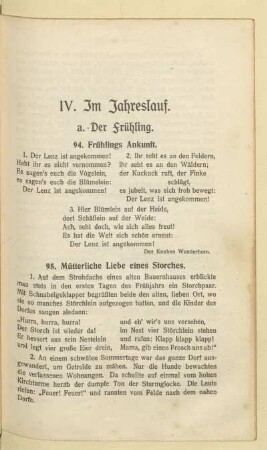 IV. Im Jahreslauf