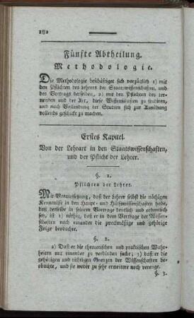 Fünfte. Abtheilung. Methodologie.