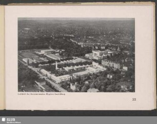 Luftbild der Internationalen Hygiene-Ausstellung