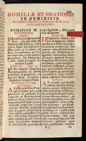 325-339, Homiliæ et Orationes in Dominicis.