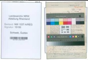 Entnazifizierung Gustav Schiwek , geb. 00.00.0000 ()