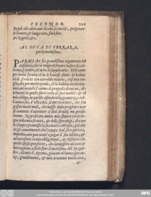 Al Duca Di Ferrara, per la medesima.