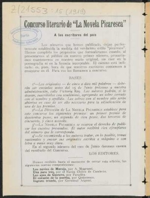 [Notas de] los editores