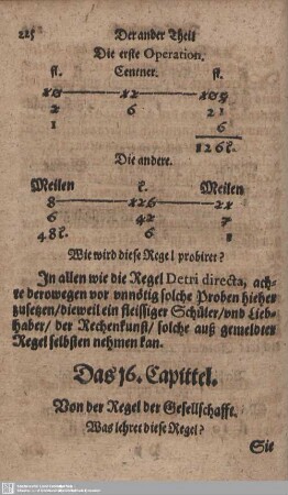 Das 16. Capittel. Von der Regel der Gesellschafft.