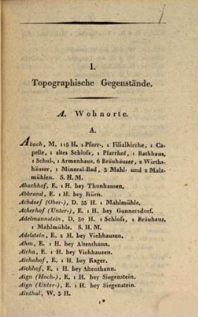 Repertorium des topographischen Atlasblattes Regensburg