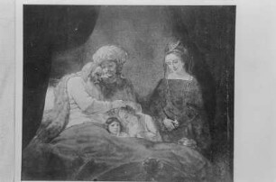 Reproduktion von Gemälden von Rembrandt : Jakob segnet die Söhne des Joseph