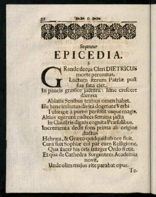 Epicedia.