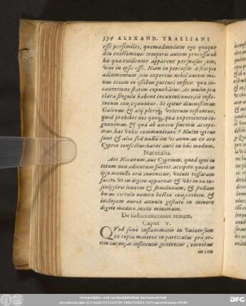 De inflammatione renum. Caput V.