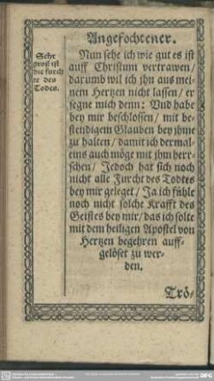 [33.] Sehr groß ist die furchte des Todes