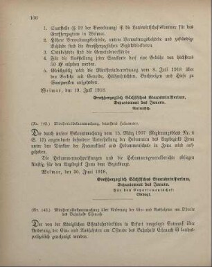 Nr. 142: Ministerialbekanntmachung, betreffend Hebammen
