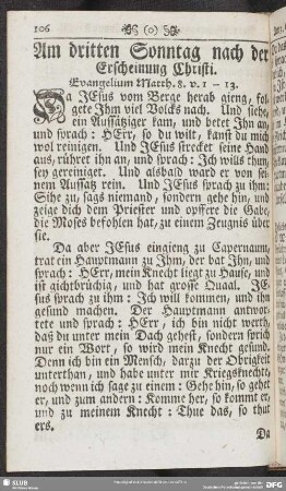 Am dritten Sonntag nach der Erscheinung Christi