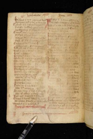 Incipit rara vocabula in historiis. Abissus -si id est aqua profunda quasi sine bisso id est candore …