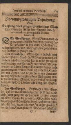 Zwey und zwanzigste Besuchung: