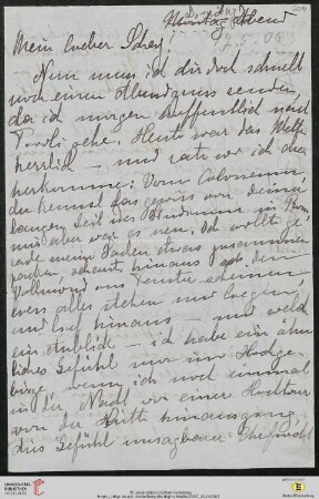Heid. Hs. 3487,204: Brief von Marie Luise Gothein an Eberhard Gothein