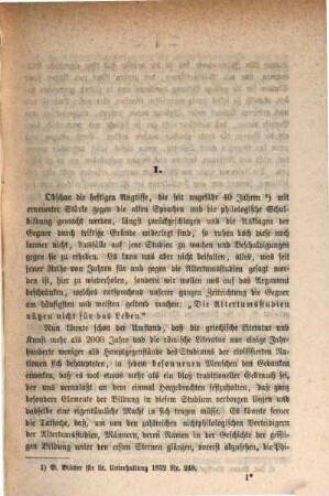 Ueber den Nutzen und zur Methodik der Altertumsstudien : eine apologetisch-didaktische Abhandlung