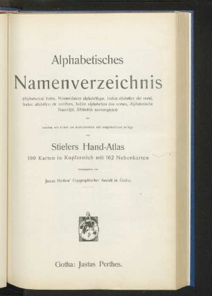 Alphabetisches Namenverzeichnis