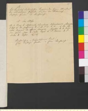 Brief von Goethe, Johann Wolfgang von an Metternich, Clemens Wenzel Nepomuk Fürst von