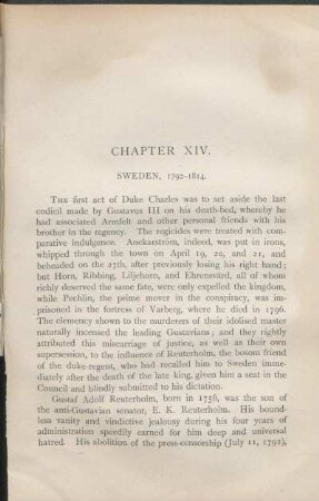 Chapter XIV. Sweden, 1792-1814.