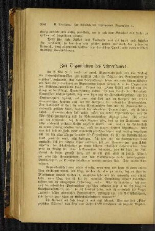 Zur Organisation des Lehrerstandes