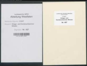 Amt Hausberge - Vogtei Berg und Bruch - Bauerschaft Unterlübbe: Unterlagen der Revisionskommission