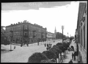Tomaszow. Rog ulic Pilicznej i" Sw Antona"