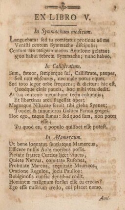 Ex libro V.