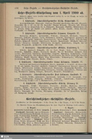 Gerichtsvollzieher.-Geschäfts-Bezirke