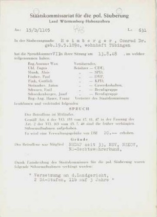 Heimberger, Conrad, Dr.