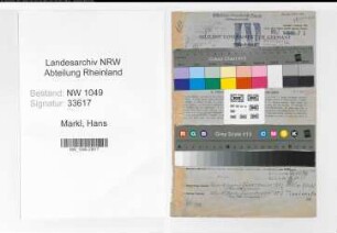 Entnazifizierung Hans Markl , geb. 26.09.1900 (Buchhalter)