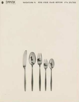 Essbesteck "Variations VI" mit Streifen von Jens H. Quistgaard