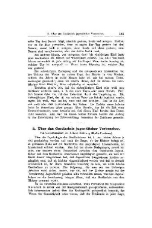 Über das Geständnis jugendlicher Verbrecher : [Mitteilungen]