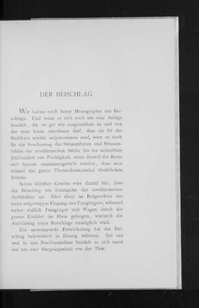Der Beischlag