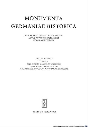 Liber memorialis Romaricensis. 2, Tafelband