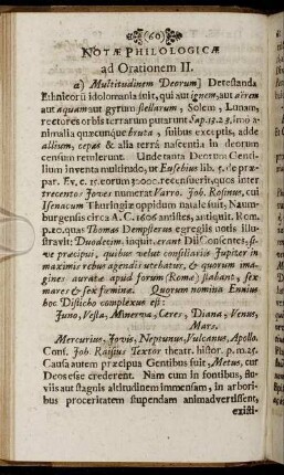 Notæ Philologicæ ad Orationem II.