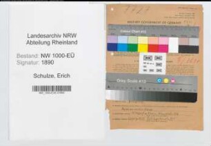 Entnazifizierung Erich Schulze, geb. 18.01.1898 (Polizeibeamter)