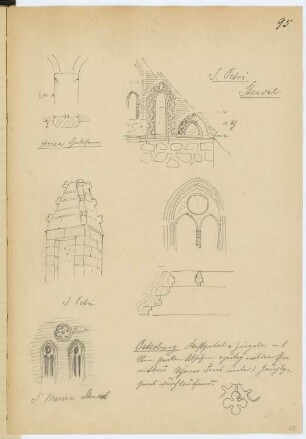 St. Marien, Stendal. Petrikirche, Stendal: Details (aus: Skizzen- und Fotoalbum 9)